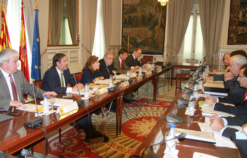 Imagen de la reunión de la Comisión Bilateral de Cooperación Aragón-Estado